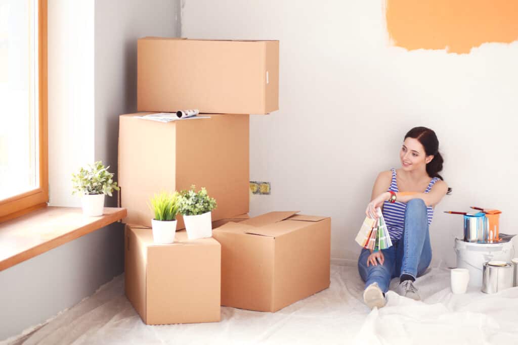 declutter before moving in together