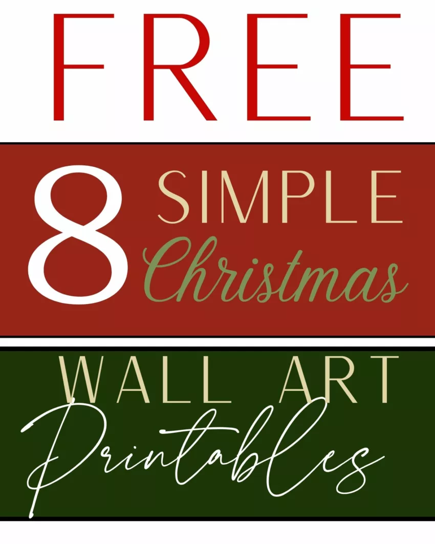 FREE Christmas Printables PDF Wall Art 8x10