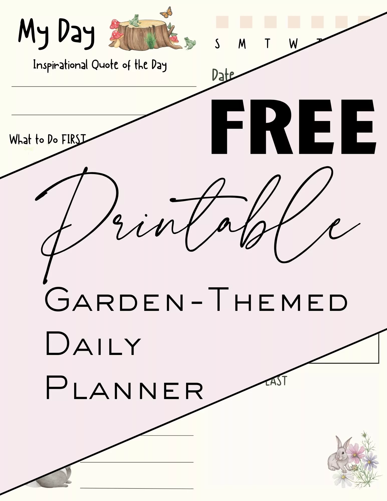 garden themed daily planner printable