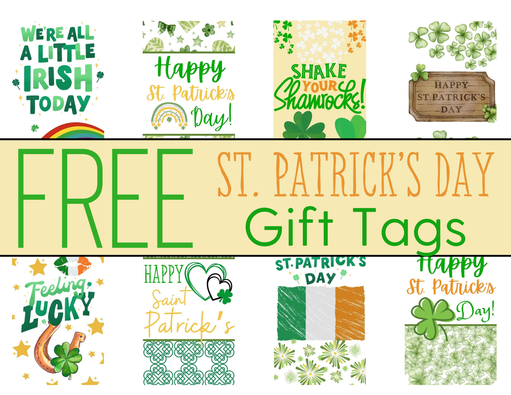 Free st patricks day gift tags